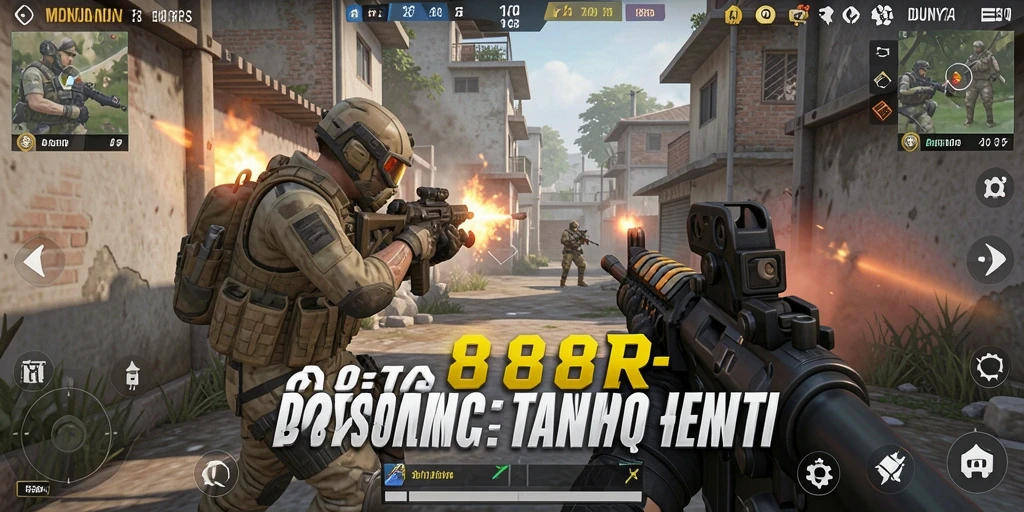 Tampilan grafis menakjubkan di gameplay FPS 888R.