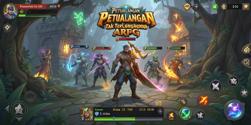 Tangkapan layar menunjukkan aksi seru dalam 9939, dunia ARPG yang luas.