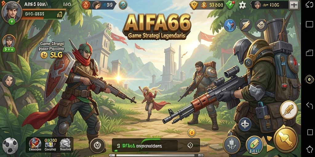 Screenshot gameplay AIFA66 menunjukkan strategi pertempuran yang intens.