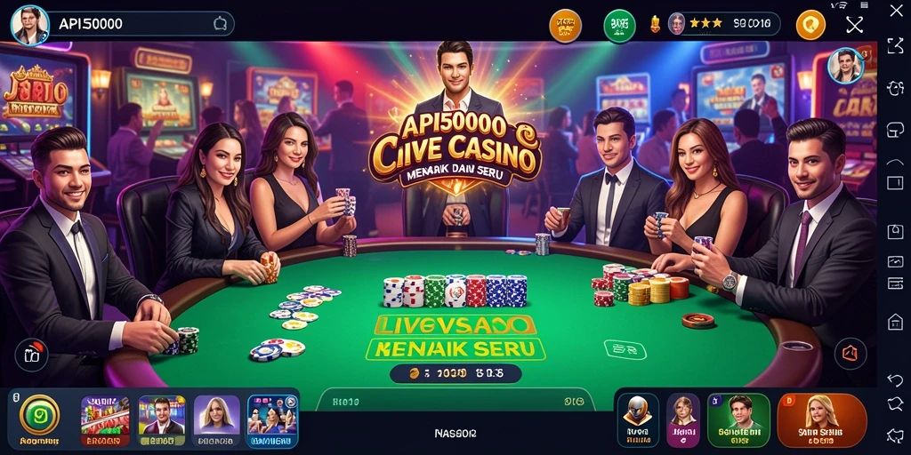Gameplay Live Casino API5000 dengan dealer profesional dan interaksi langsung.