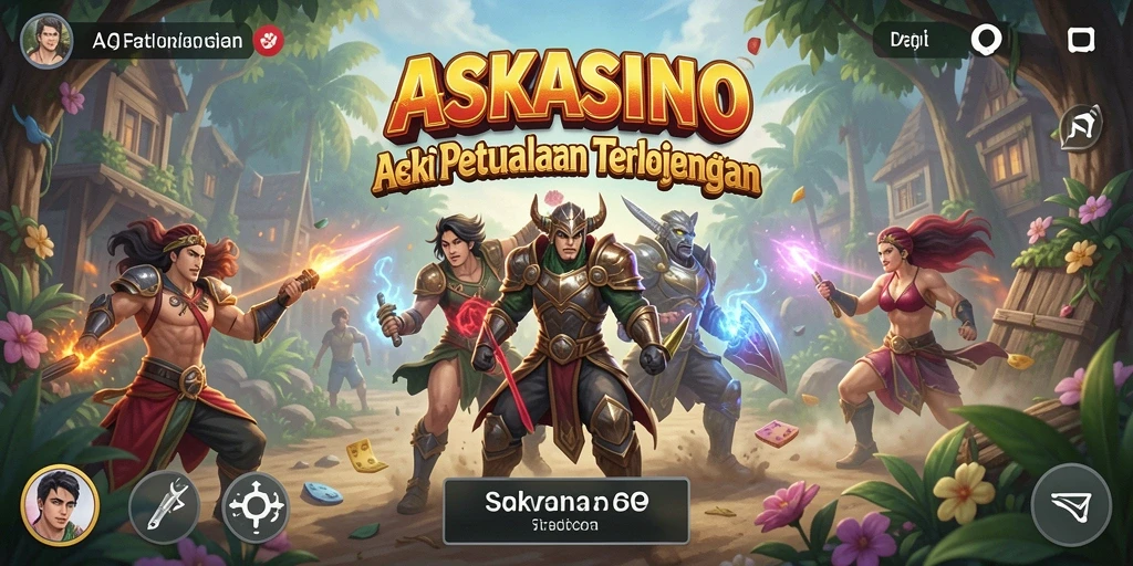 Screenshot utama ASKASINO menunjukkan aksi mendebarkan dalam gameplay.