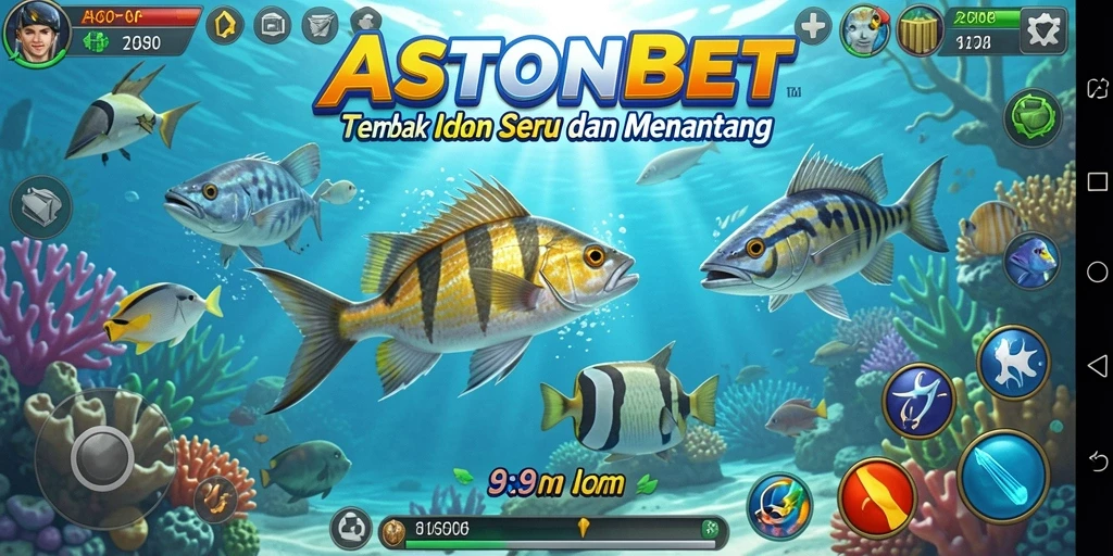 Tampilan gameplay Tembak Ikan di ASTONBET yang seru.