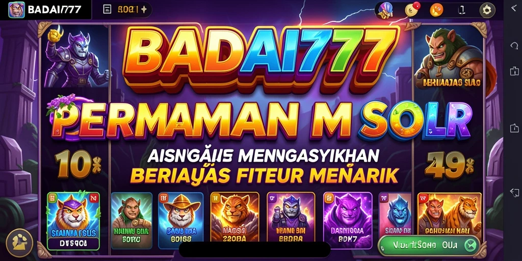 Tampilan gameplay slot BADAI777 yang menarik dan seru.