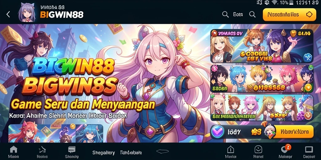 Tampilan gameplay seru di dunia Anime yang mengasyikkan.