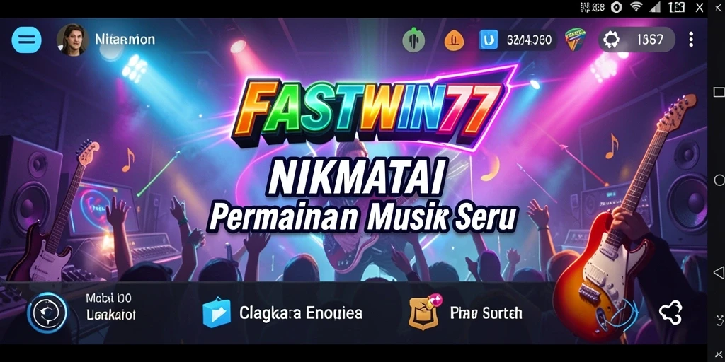 Tangkapan layar utama menunjukkan momen seru dalam permainan musik.