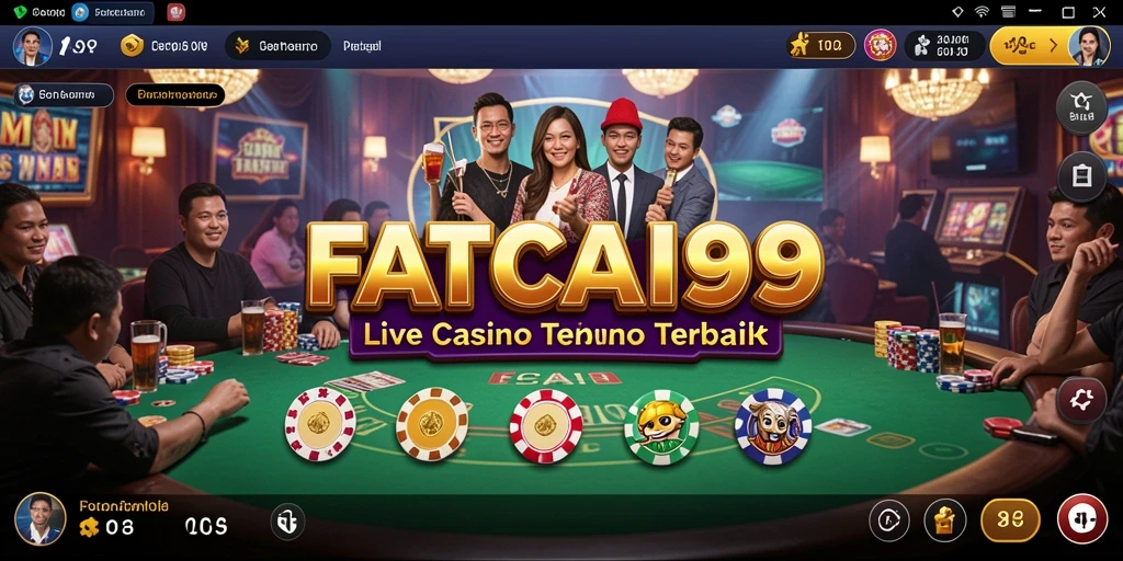 Screenshot gameplay FATCAI99 menampilkan dealer langsung yang ramah dan interaktif.
