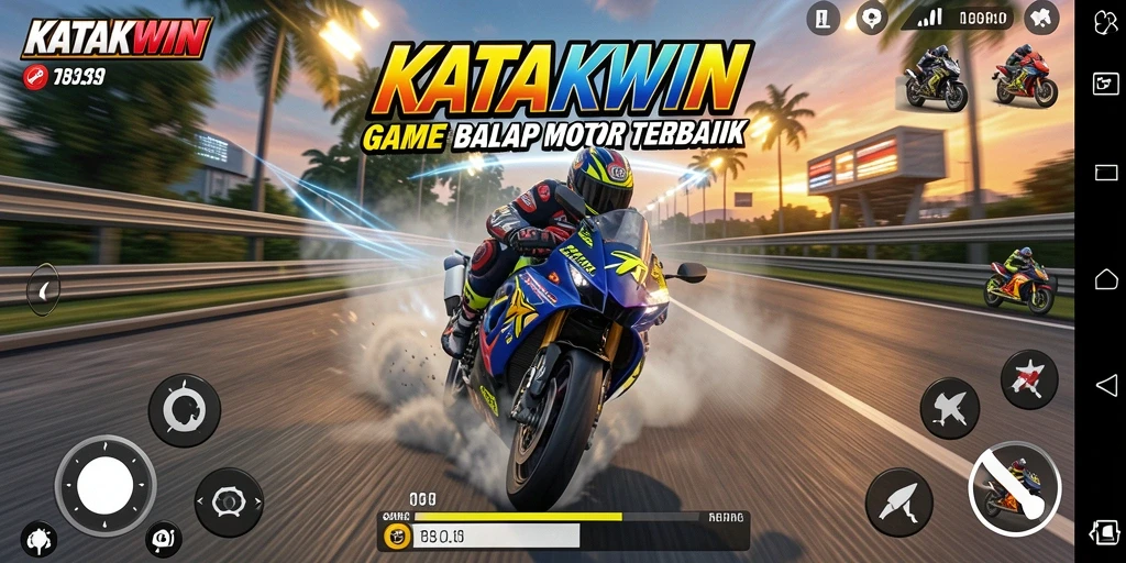 Tampilan seru dari gameplay KATAKWIN yang mendebarkan.