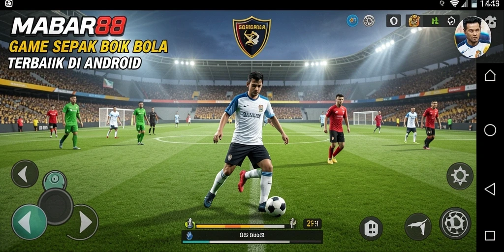 Screenshot MABAR88 menunjukkan aksi seru dalam permainan sepak bola.