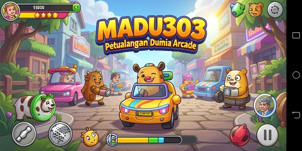 Tangkapan layar utama MADU303 menampilkan gameplay seru yang penuh aksi.