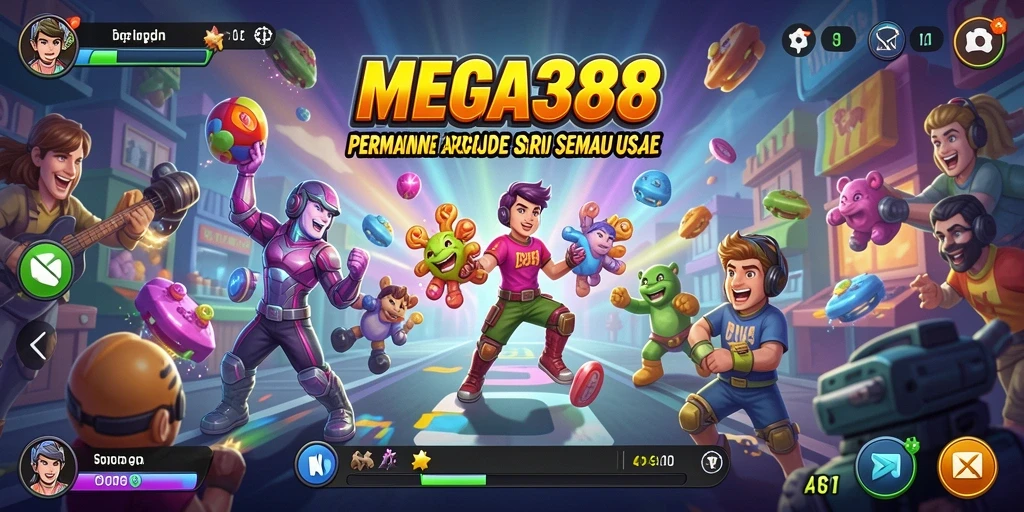 Tampilan gameplay seru dari MEGA388 yang menantang.
