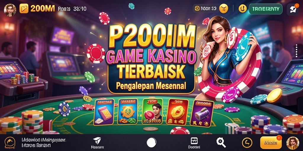 Screenshot gameplay P200M menampilkan pengalaman Kasino yang mendebarkan.