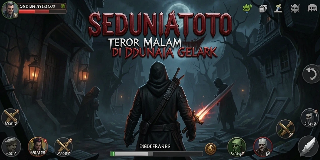 Screenshot gameplay SEDUNIATOTO menampilkan suasana Horror yang menegangkan.