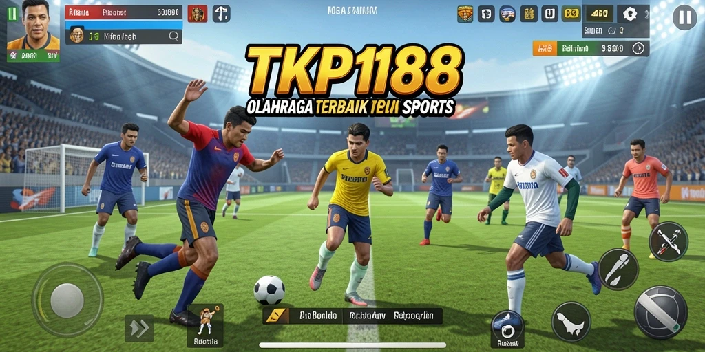 Tangkapan layar gameplay TKP188 menampilkan aksi olahraga yang seru.